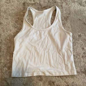 White cropped tank top